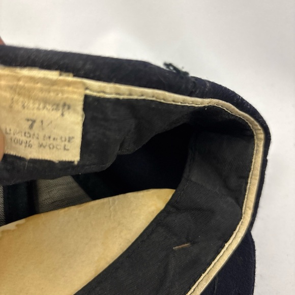 Vintage Funkap 100% Wool Cap 7 1/2 Black Hat Rare - Picture 6 of 8